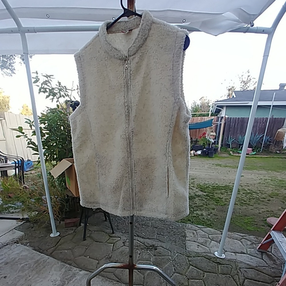 White Cream Colored Wool Vest